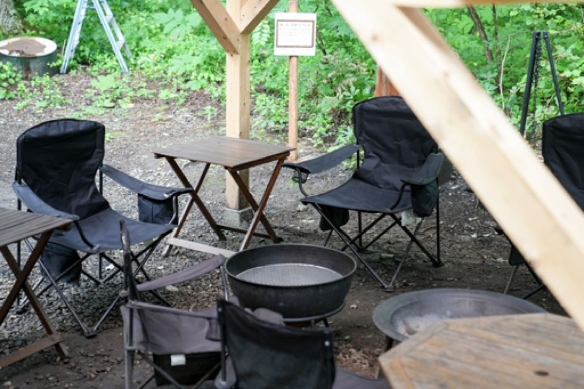 ガチンコBBQロッジ北軽井沢のBBQスペース