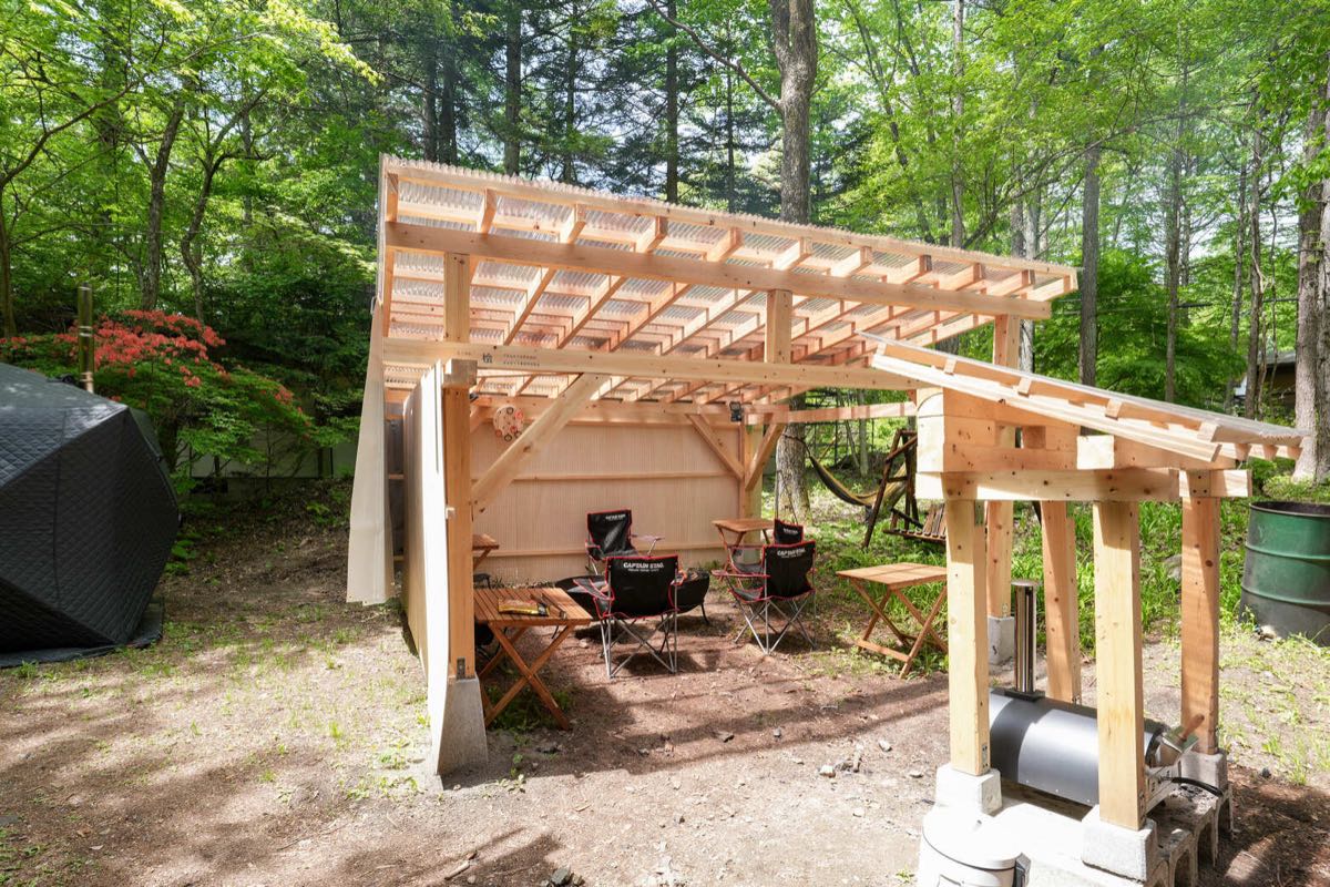 アウトドアアドベンチャー北軽井沢のBBQスペース