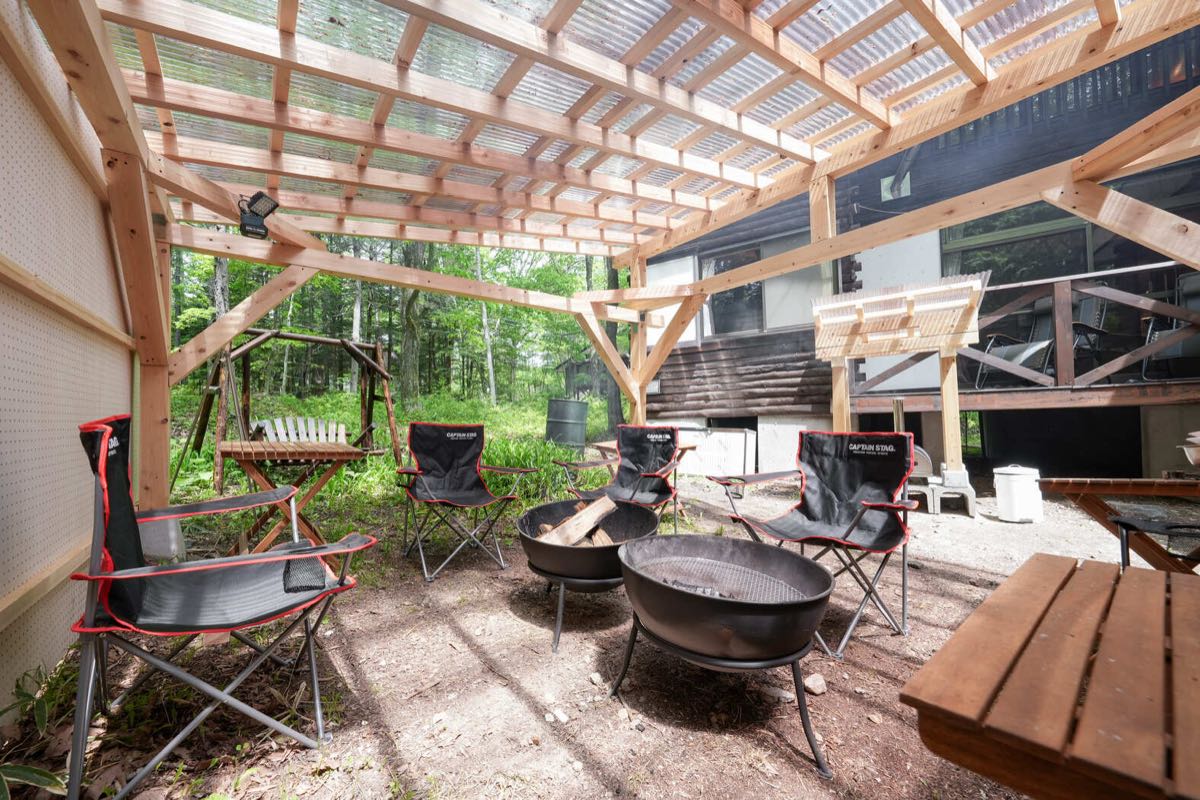 アウトドアアドベンチャー北軽井沢のBBQスペース