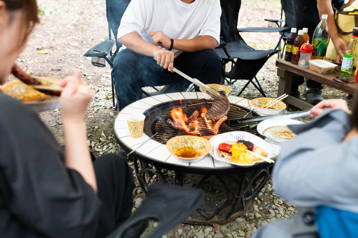 アウトドア貸切別荘北軽井沢IIのBBQスペース